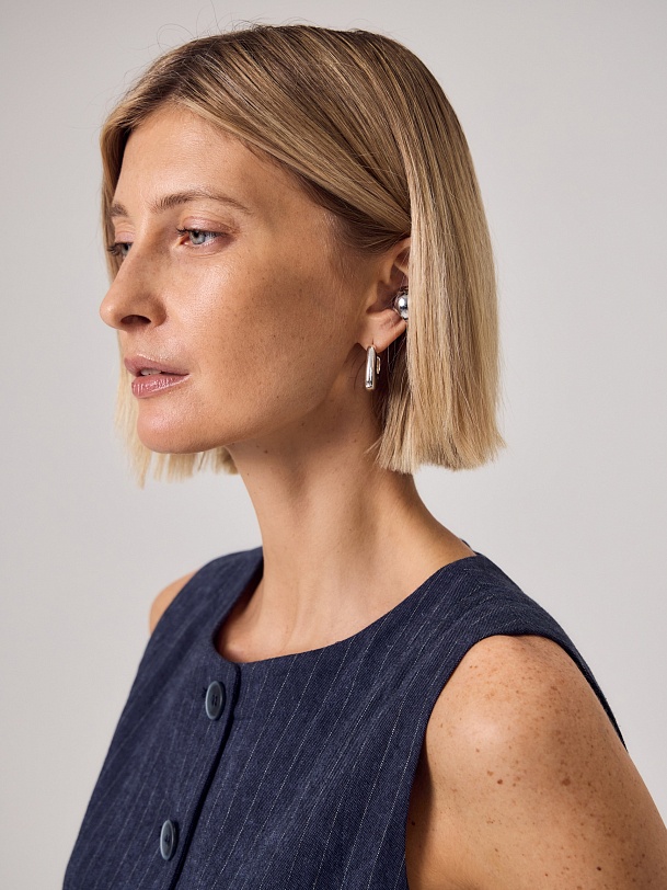 Удлиненный жилет из 100% хлопка 