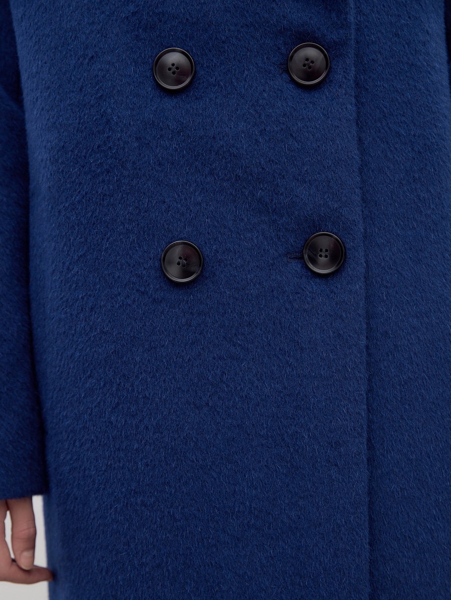 Утеплённое пальто из премиальной шерстяной ткани