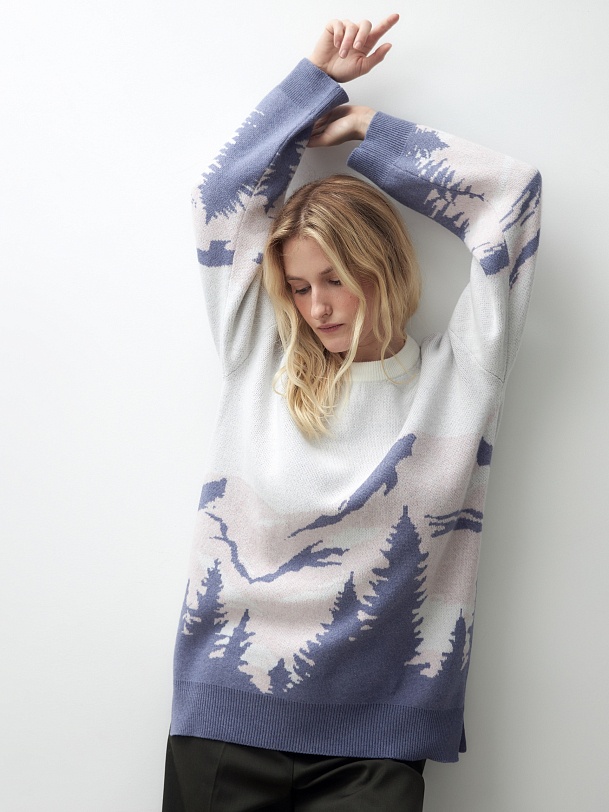 Свободный свитер из шерсти мериноса