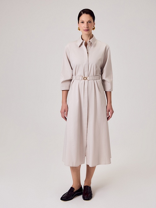 Платье-миди из хлопковой ткани