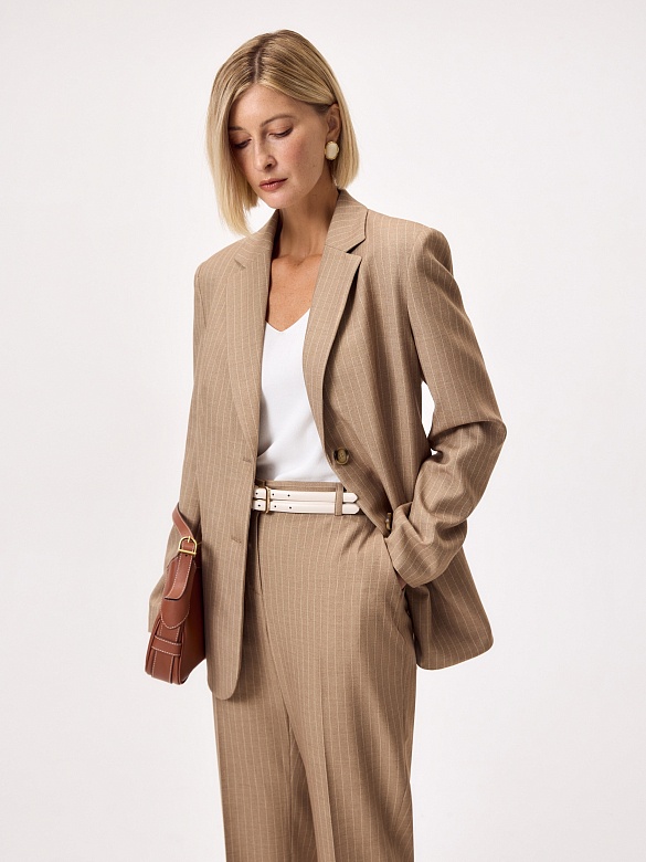 Удлиненный жакет из костюмной ткани POMPA арт.3101490gz0705