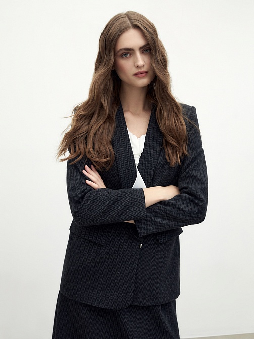 Жакет из жаккардового трикотажа