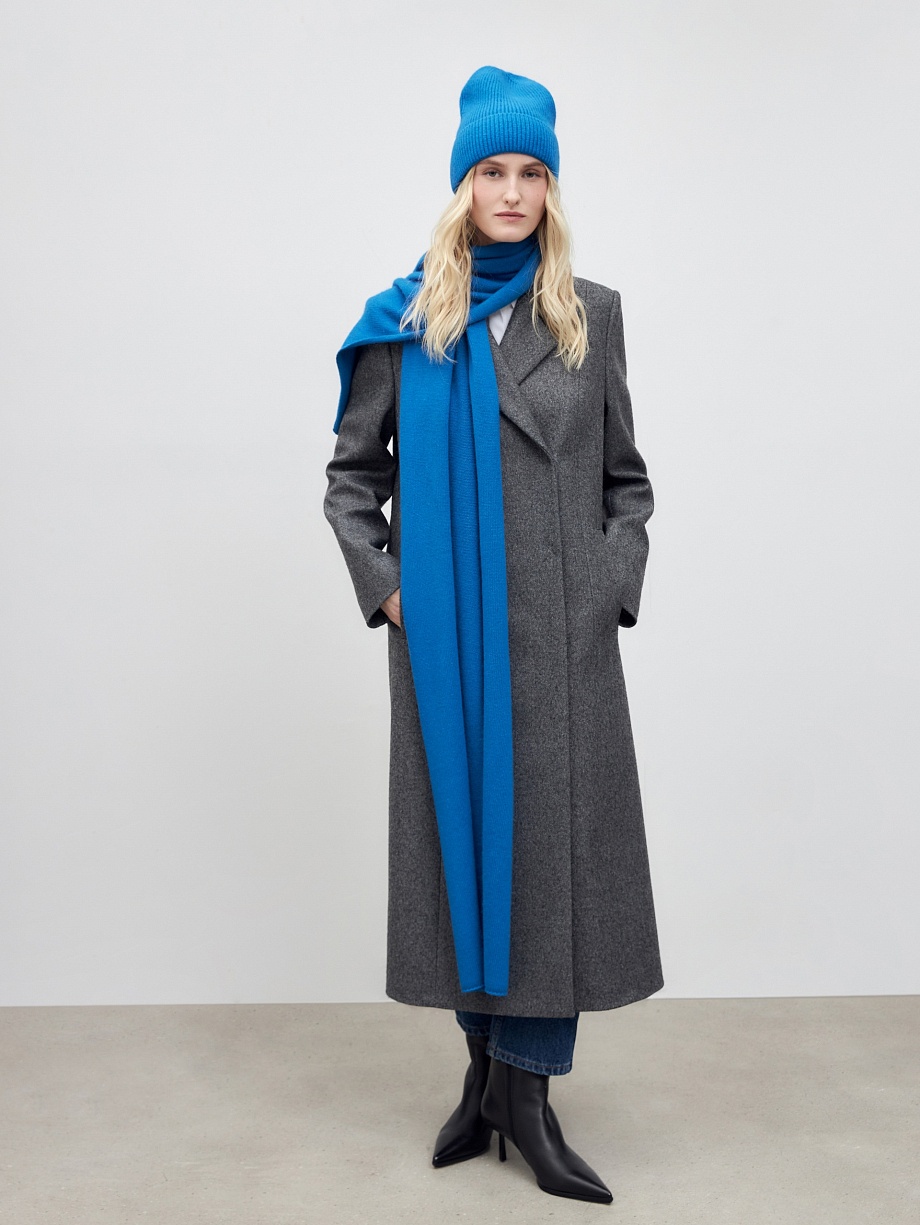 Широкий мягкий шарф с шерстью и ангорой