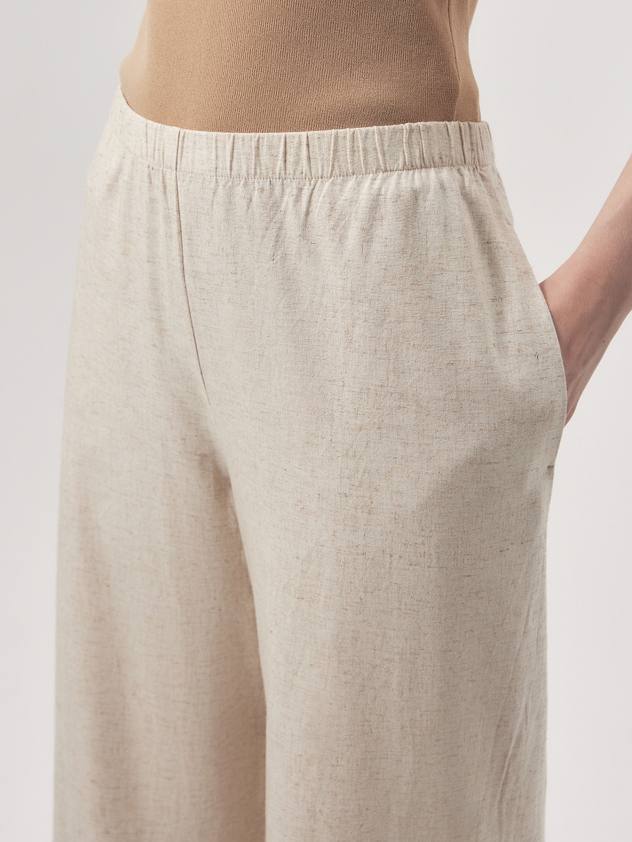 Летние брюки из вискозы и льна