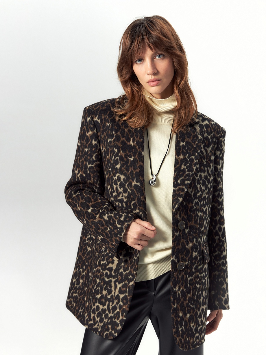 Пальто-жакет из шерсти с мембраной