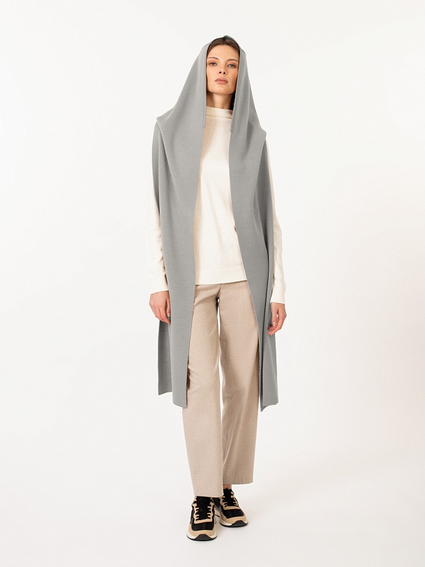 Шарф-капюшон из вязаного трикотажа