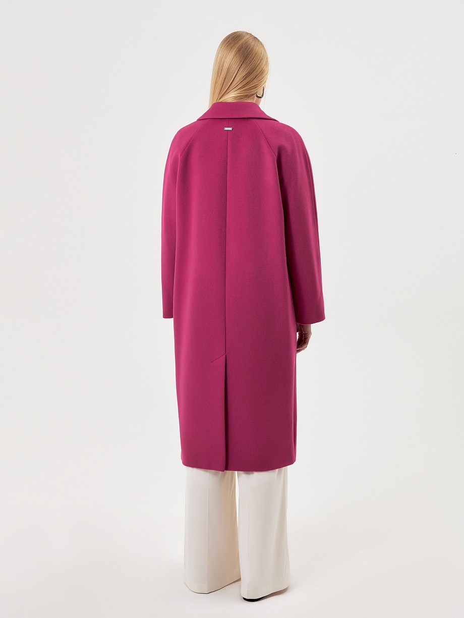 Двубортное пальто из шерсти с мембраной