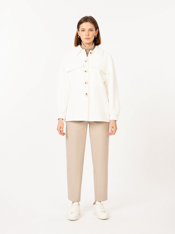 Рубашка-жакет белая