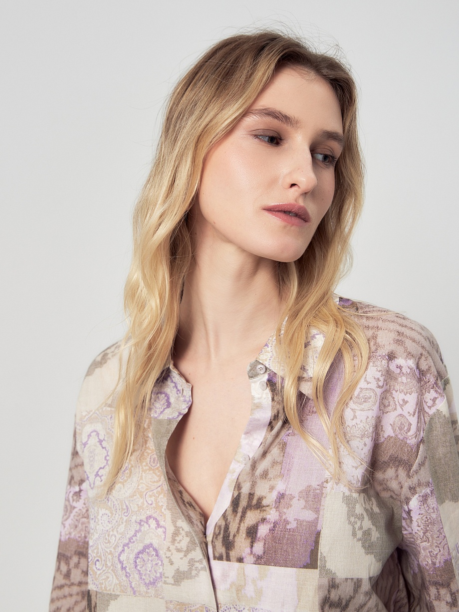 Свободная блуза из тонкого 100% хлопка