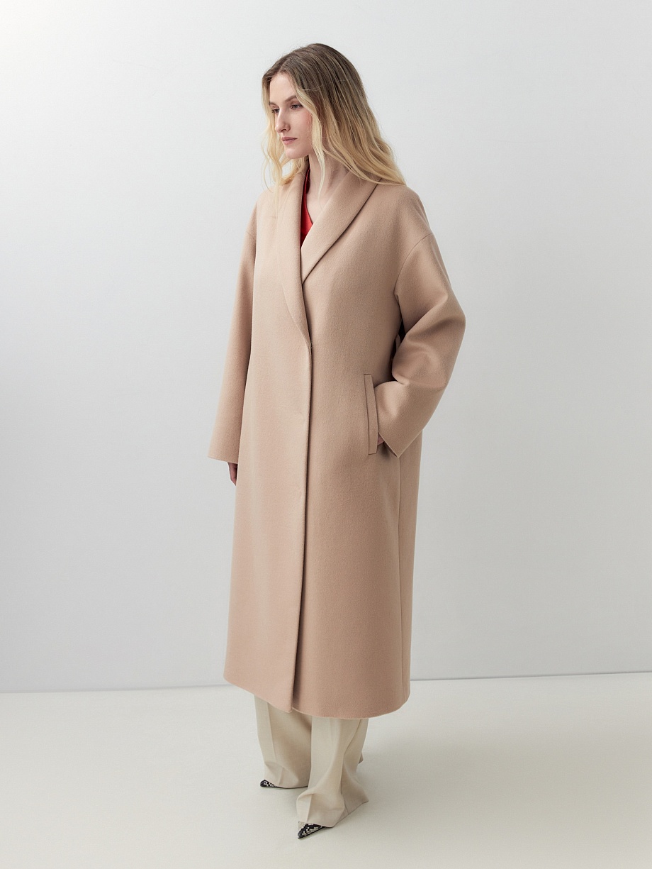 Демисезонное пальто из шерсти с мембраной