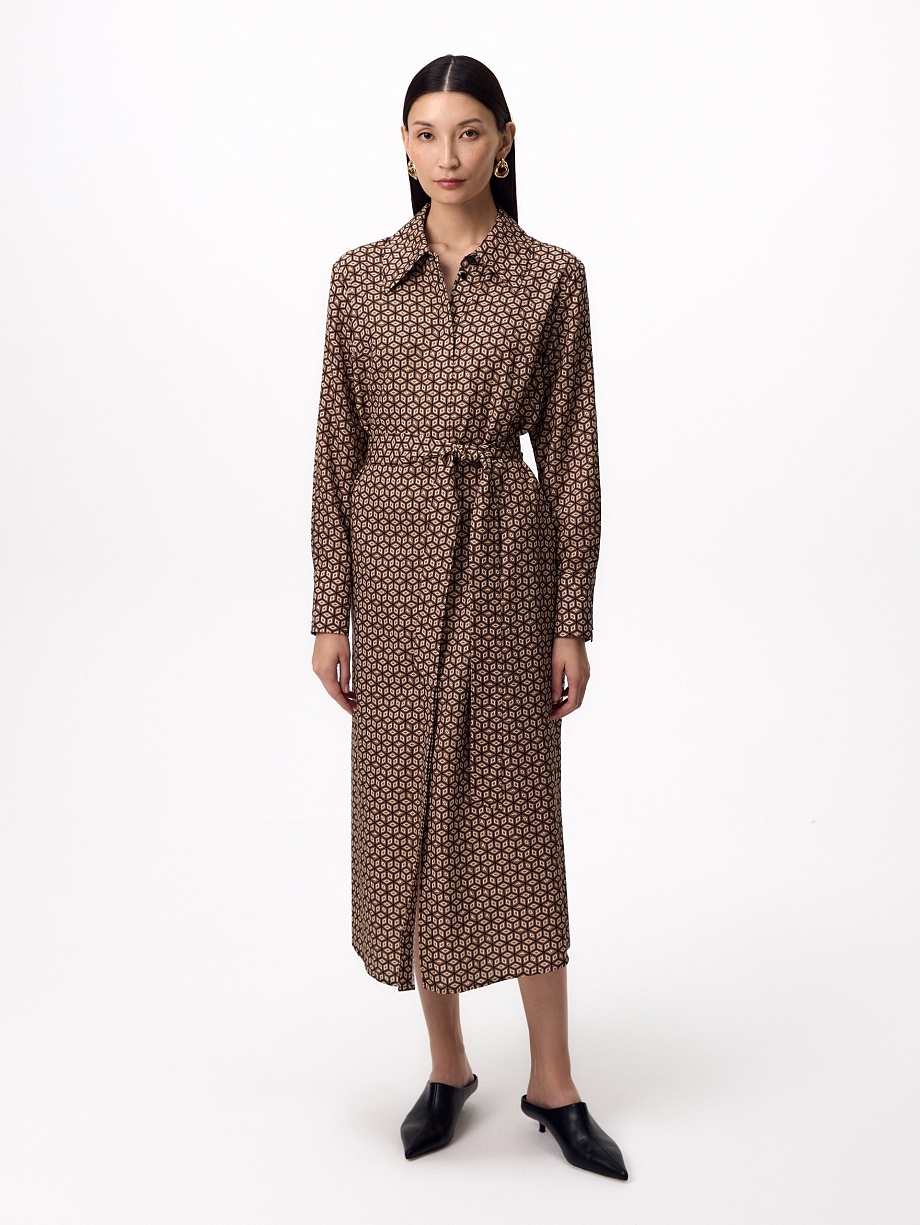 Платье-рубашка из 100% вискозы