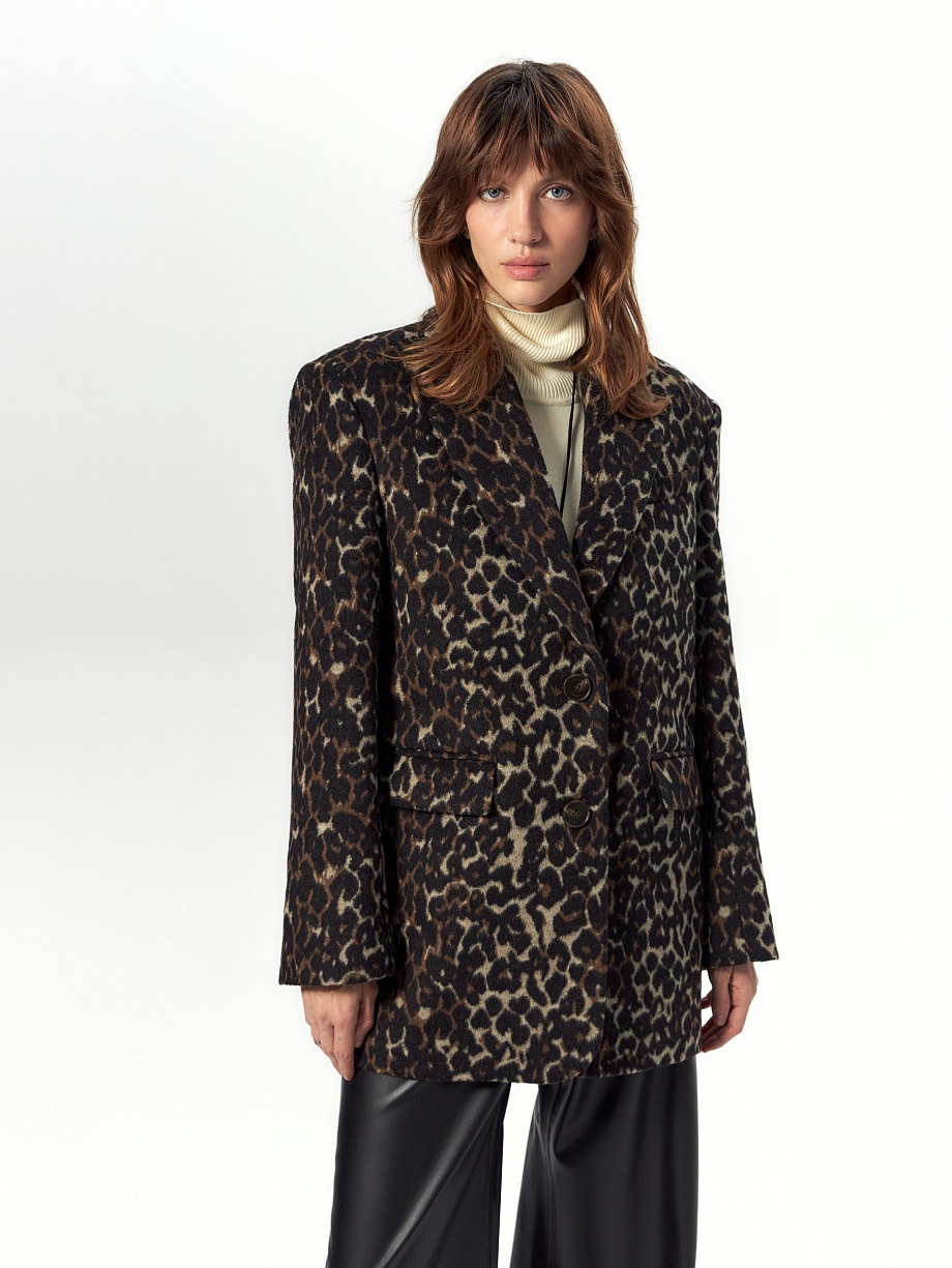 Пальто-жакет из шерсти с мембраной