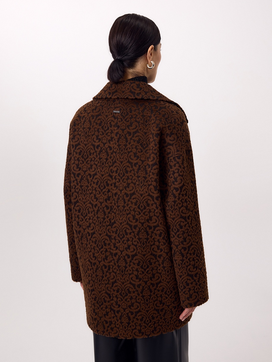 Полупальто из шерсти Альпака Бэби Сури с мембраной и утеплённой спинкой