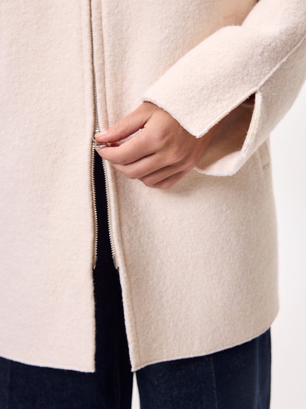 Полупальто из вареной шерсти с мембраной