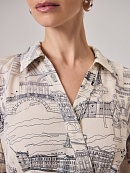 Платье из 100% тенселя с петербургским принтом POMPA арт.3138291se0790