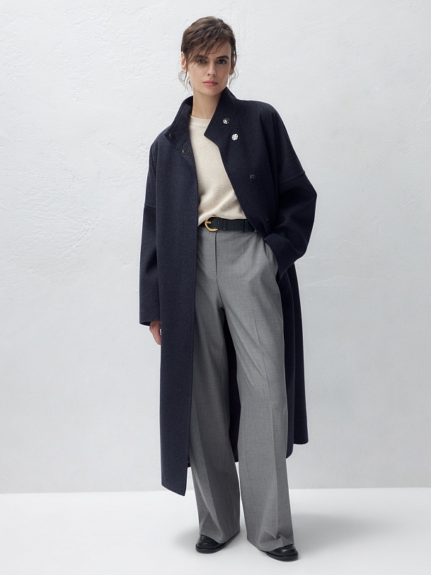 Шерстяное пальто с мембраной