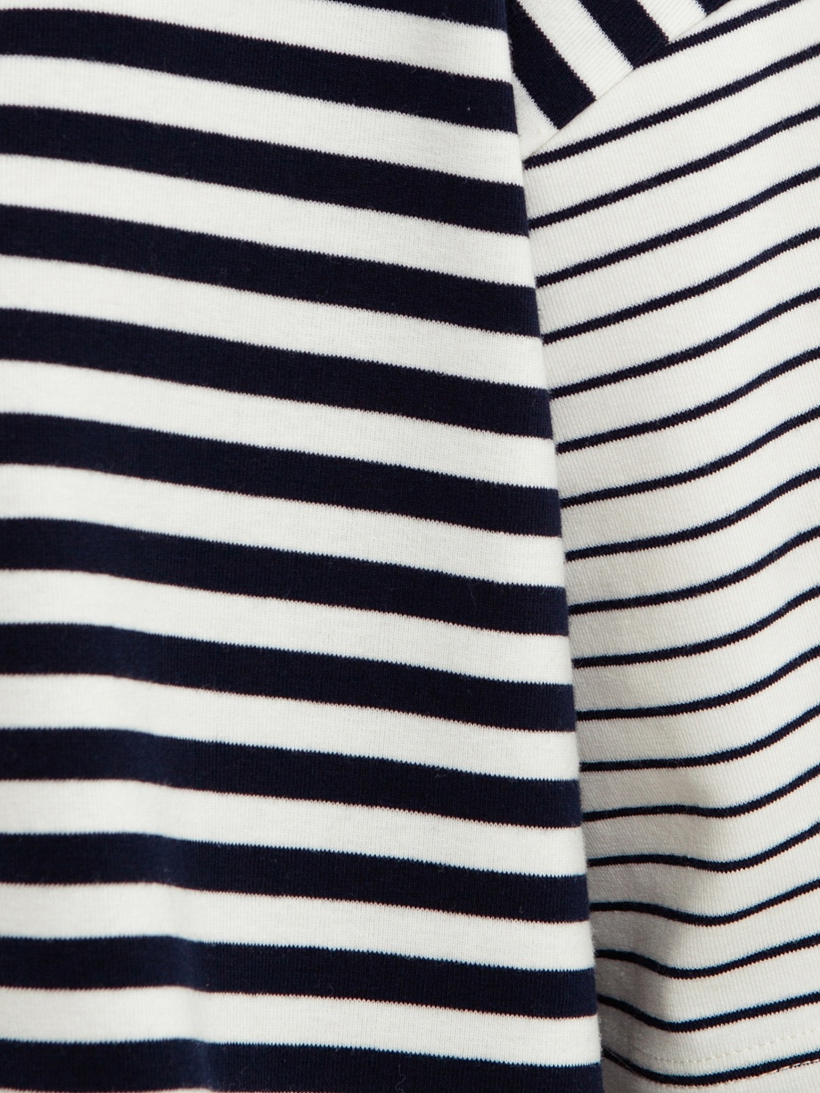 Свободная хлопковая футболка в полоску