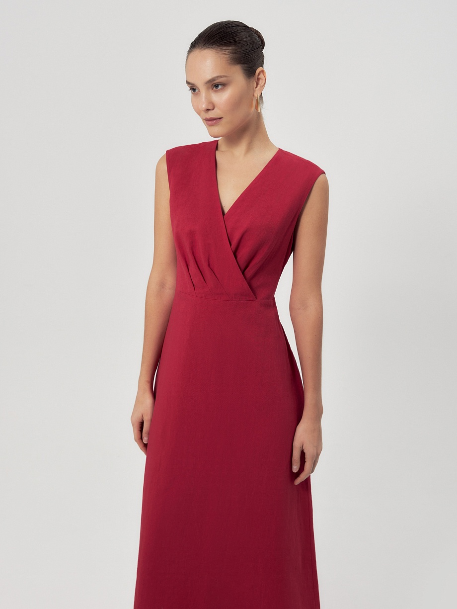 Вечернее платье из хлопка и льна