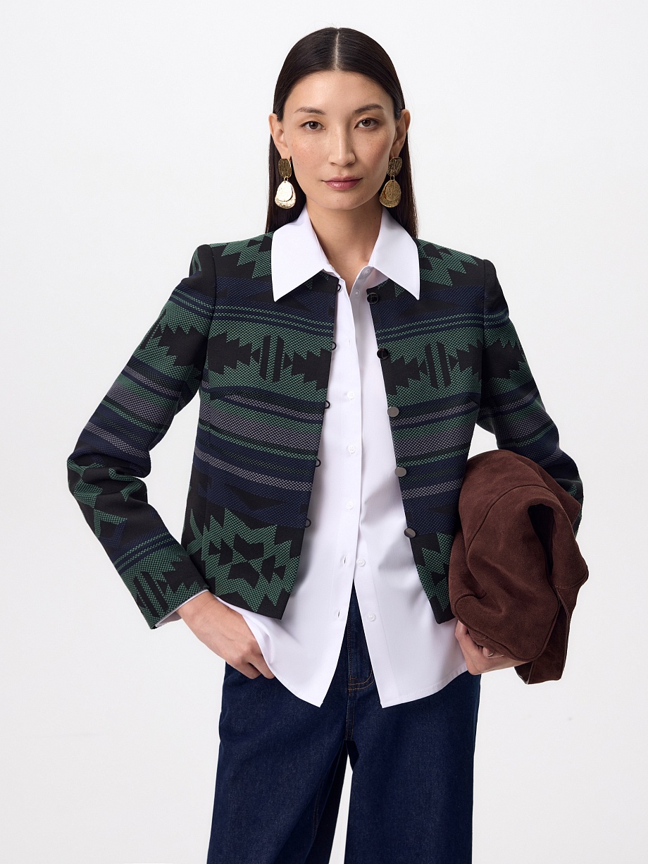 Жакет из жаккарда