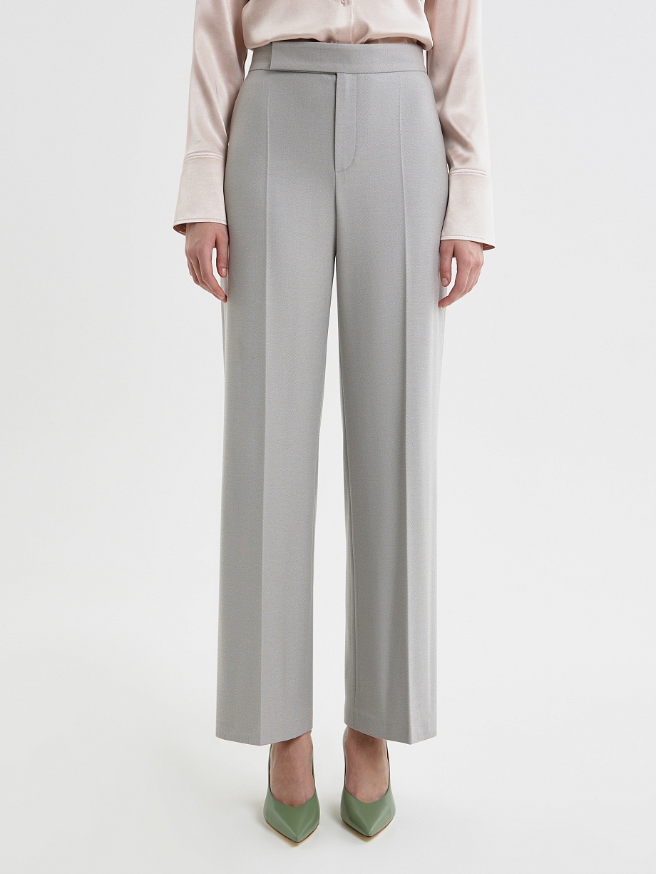Широкие брюки из костюмной ткани со стрелками