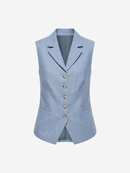 Жилет из премиального 100% льна 