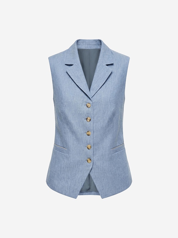 Жилет из премиального 100% льна 
