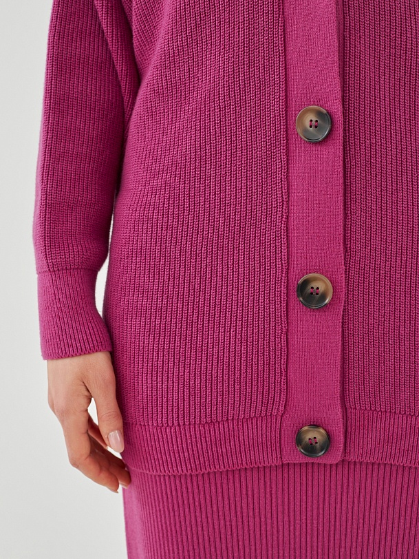 Кардиган ягодного цвета