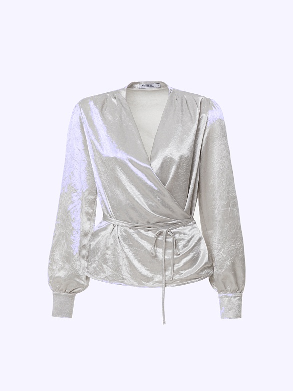Блуза из жатого атласа POMPA арт.7143020ab3591