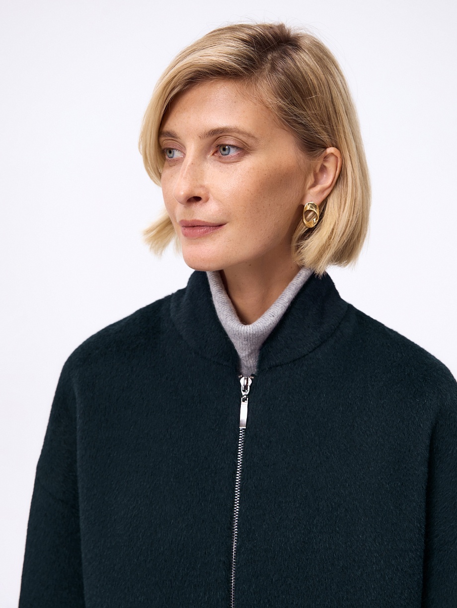 Куртка-бомбер из премиальной шерсти Альпака Бэби Сури