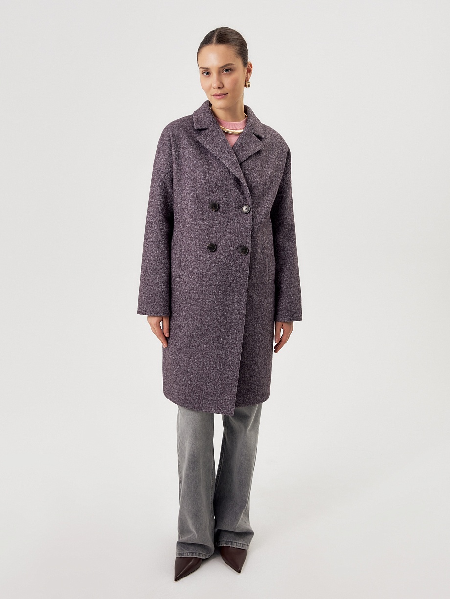 Шерстяное демисезонное пальто с мембраной