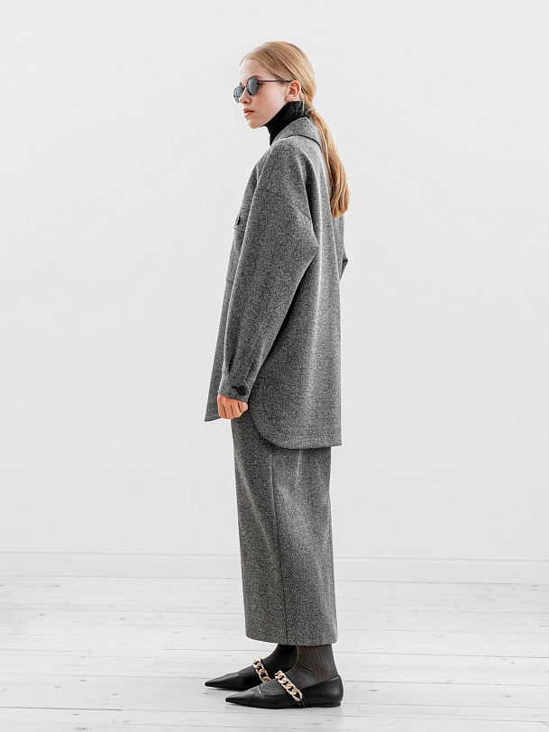 Жакет-рубашка прямая