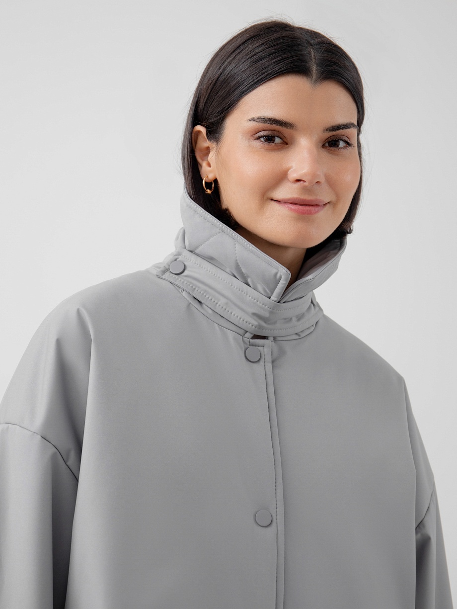 Однобортная объемная куртка с мембраной