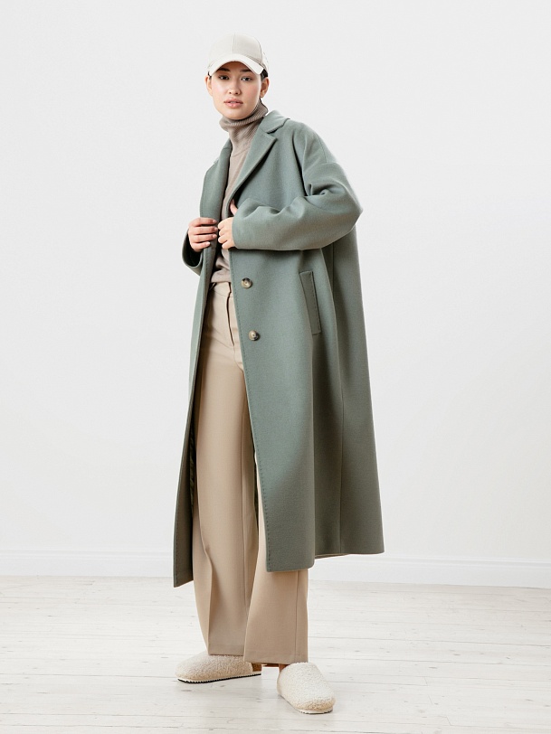 Шерстяное пальто демисезонное с мембраной