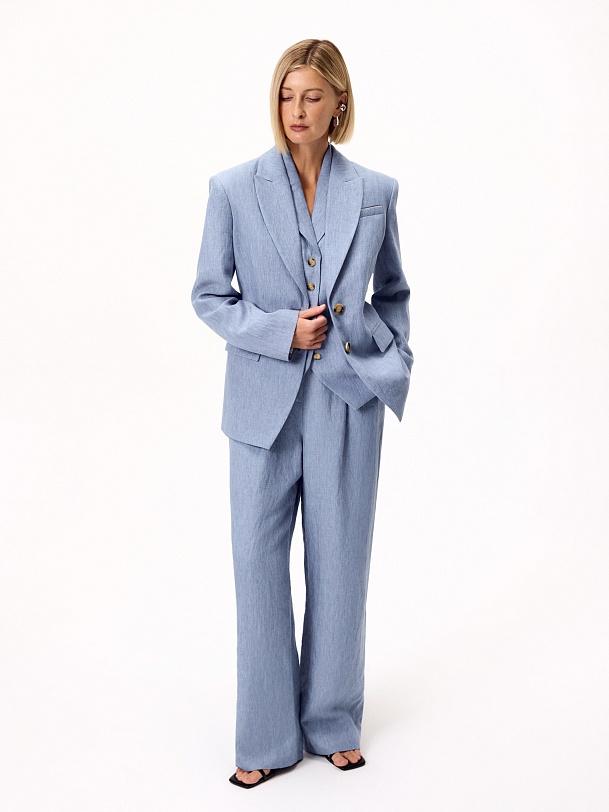 Брюки из премиального 100% льна 