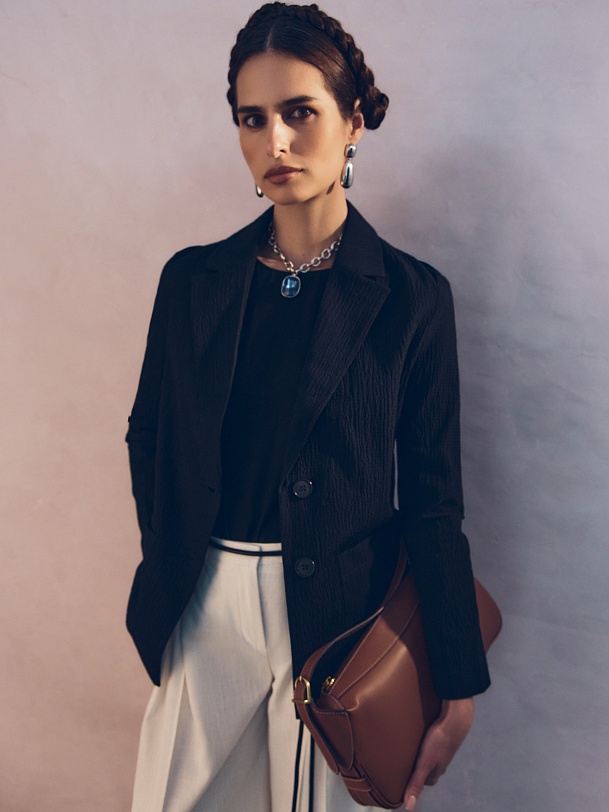 Жакет из фактурного хлопка