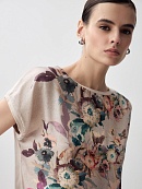 Хлопковая блуза с цветочным принтом POMPA арт.5151647nc1590