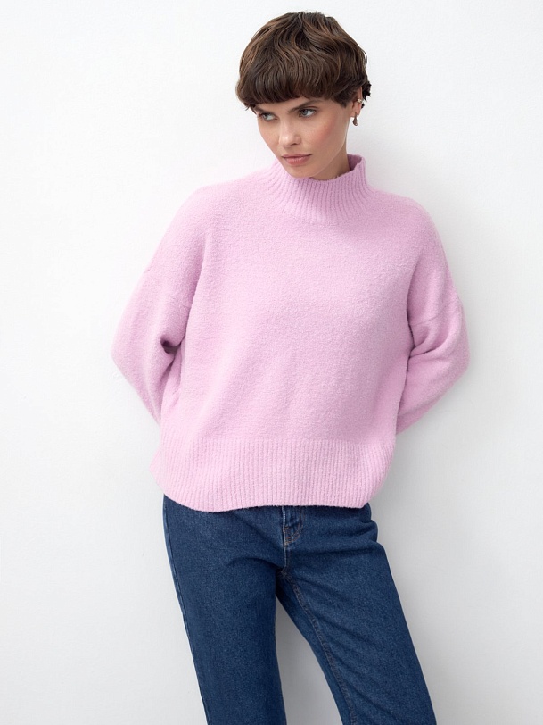 Свитер трикотажный лиловый