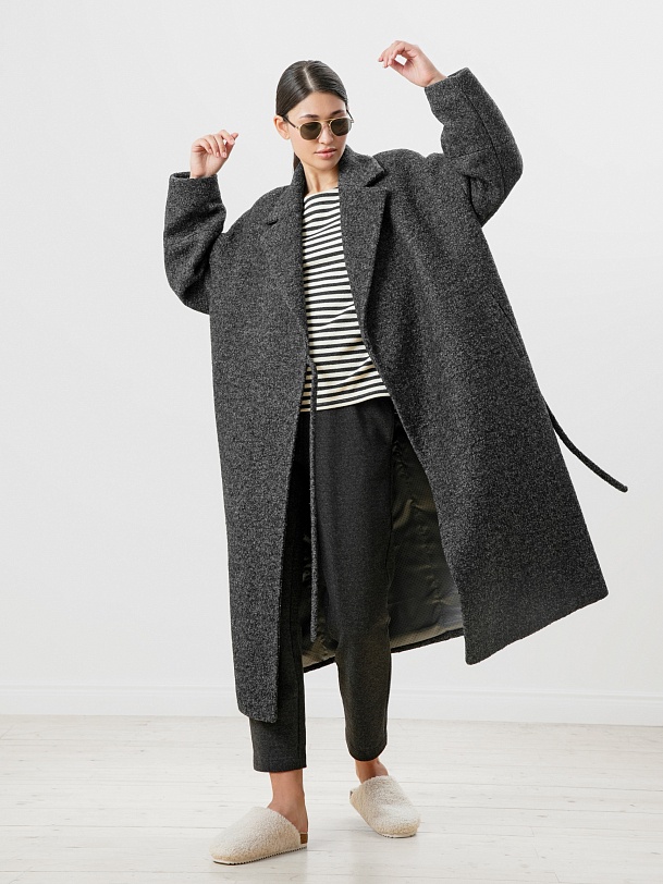 Шерстяное пальто еврозима с мембраной и утепленной спинкой
