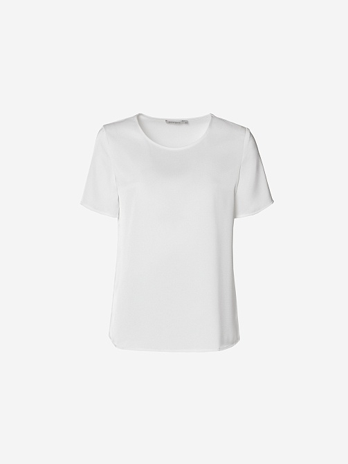 Блуза-футболка из атласа