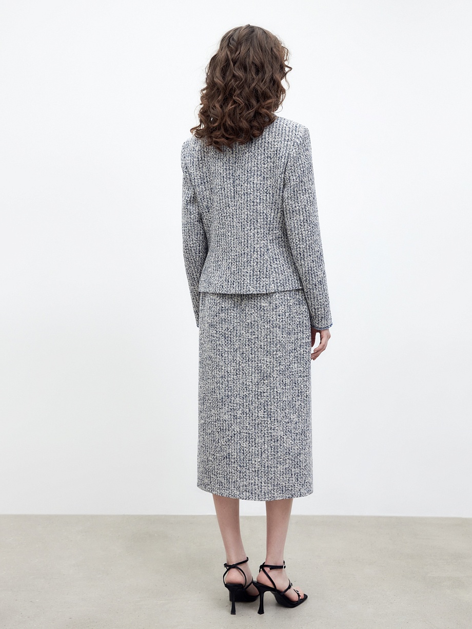 Юбка-карандаш из фактурной твидовой ткани