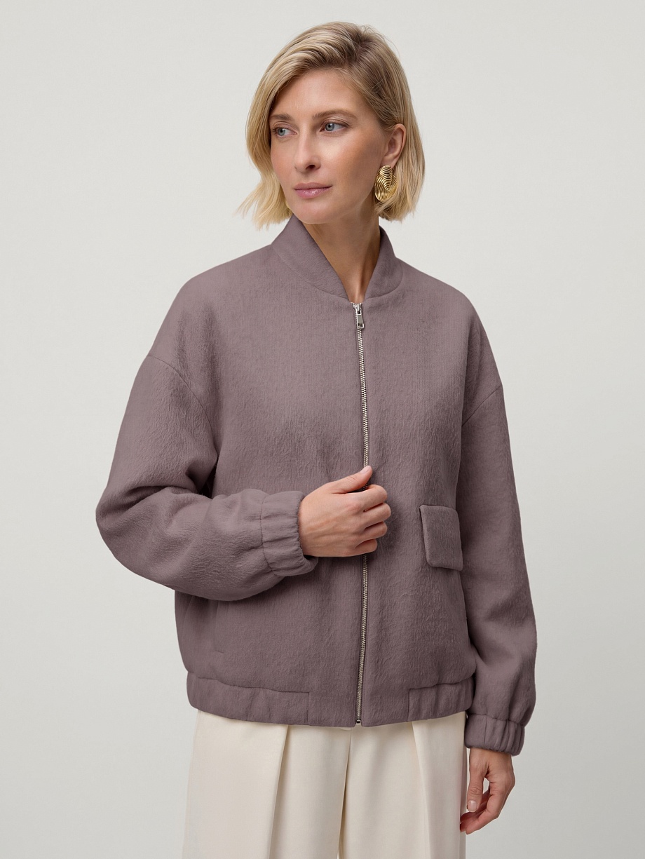 Бомбер из премиальной ткани