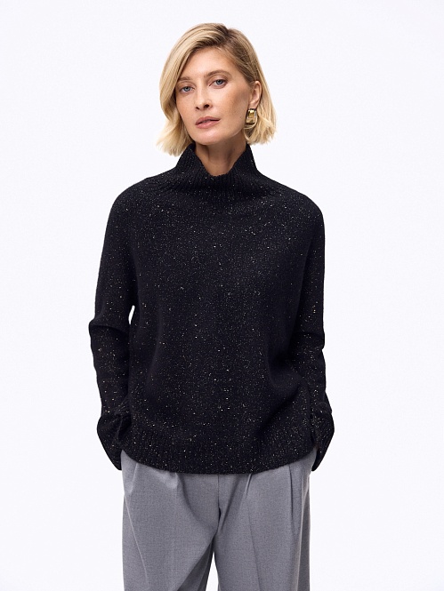 Свитер из 100% кашемира с люрексом POMPA