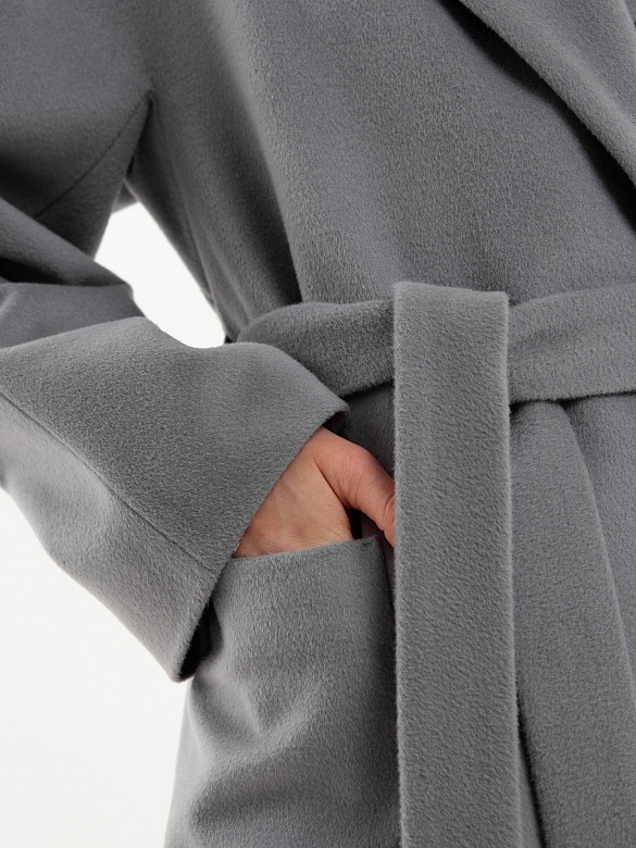 Пальто-халат из ворсовой ткани POMPA арт.3015520p00091