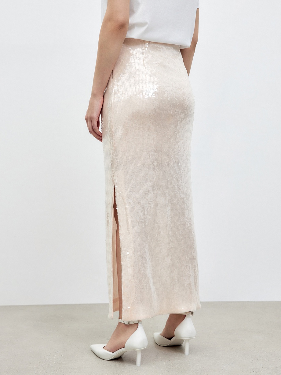 Юбка миди с пайетками