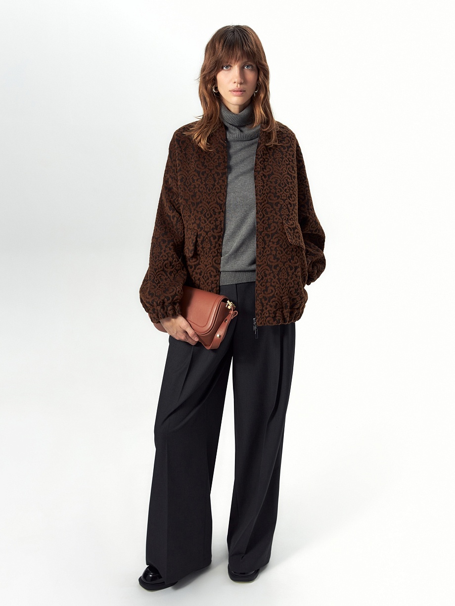 Куртка-бомбер из премиальной шерсти Альпака