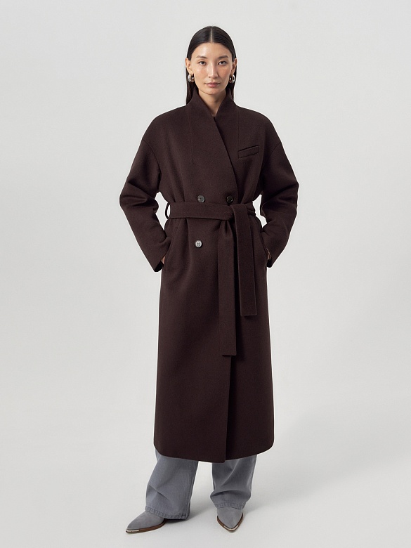 Пальто из шерсти с мембраной и утеплённой спинкой POMPA арт.1016200p90083