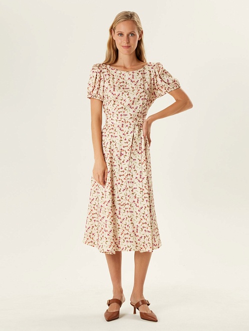 Приталенное платье из 100% вискозы POMPA