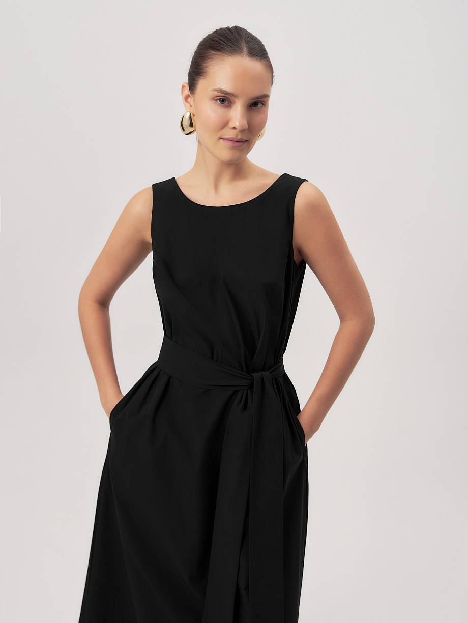 Сарафан из 100% хлопка с поясом