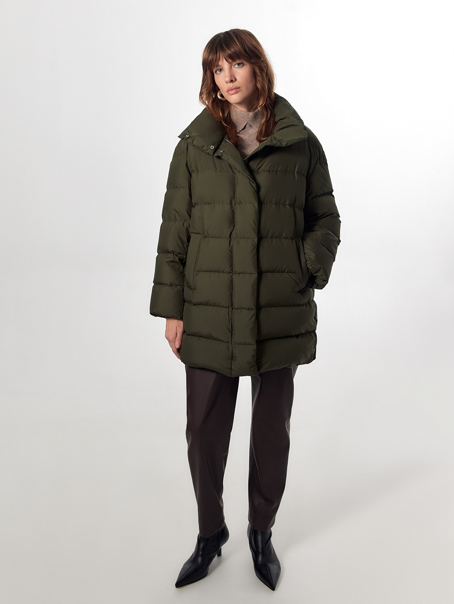 Укороченный пуховик с мембраной и утеплителем 90% пух и 10% перо