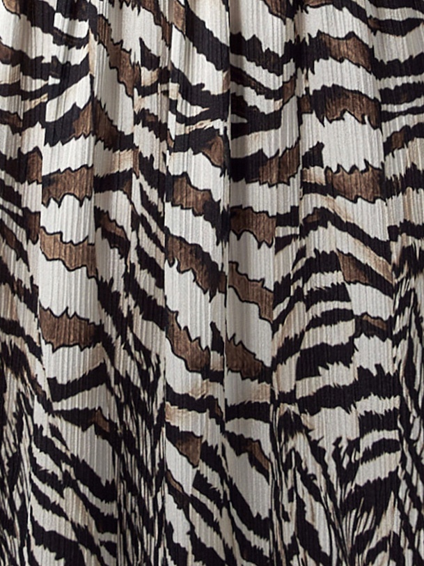 Платье из атласной ткани с анималистичным принтом